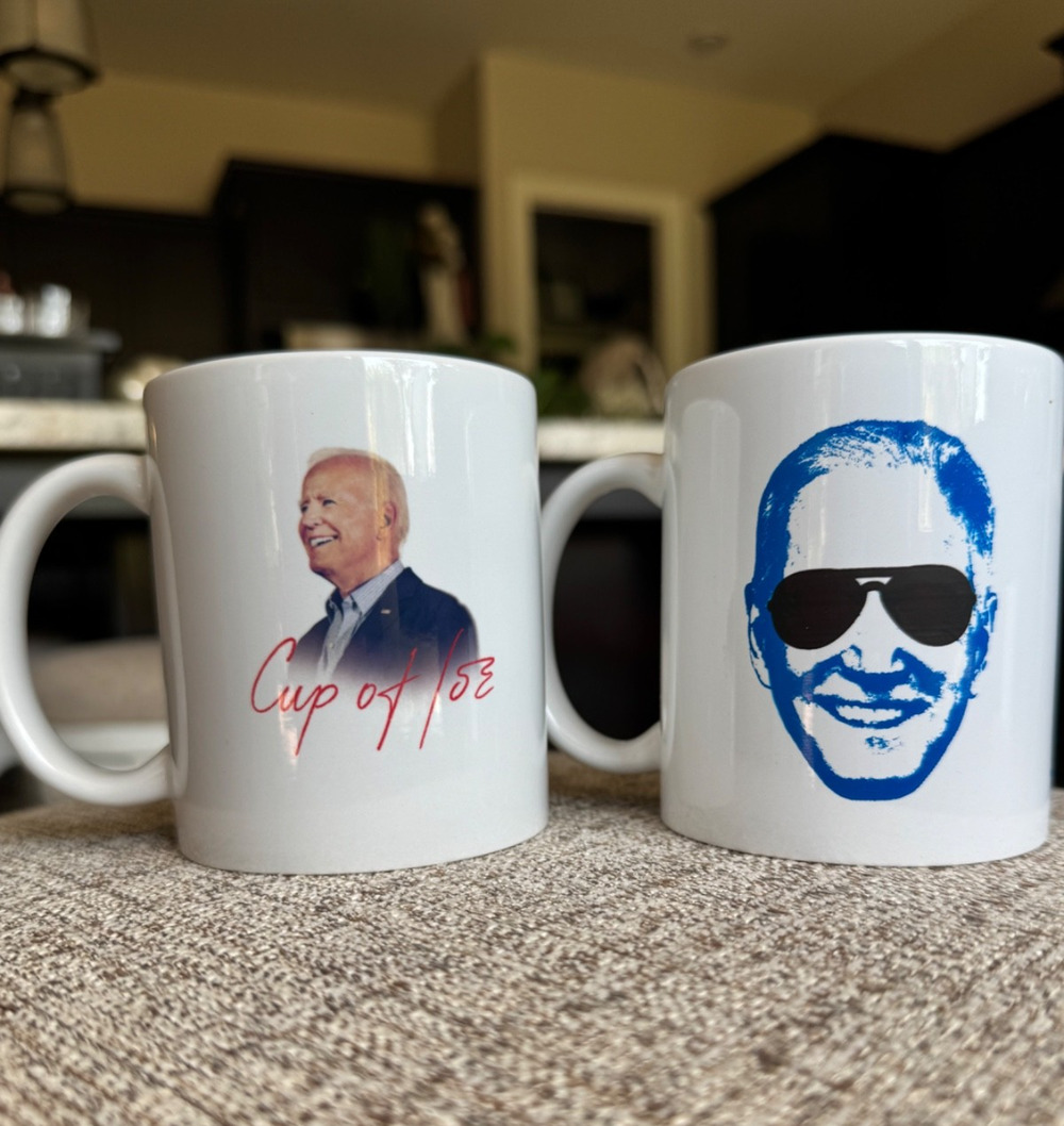 Two Biden Harris Mugs: 1 Color-Changing Biden Coffee Cup and 1 Cup of Joe/Harris